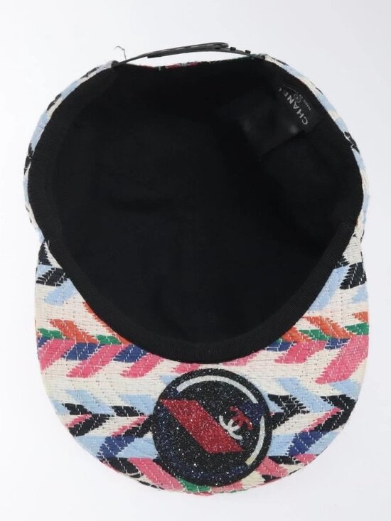 CHANEL Airline Cap Cotton Multicolor CC Auth BA2344 main image 6